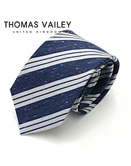 [THOMAS VAILEY] 토마스베일리 세미세븐폴더 실크넥타이 - 트리플 네이비화이트