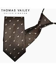 [THOMAS VAILEY] 토마스베일리 자동/지퍼넥타이-오리 브라운 8cm