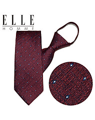 [ELLE HOMME] 엘르옴므 실크 지퍼/자동 넥타이 - 람빅 와인 8cm