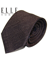 [ELLE HOMME] 엘르옴므 실크넥타이 - 와이드헤링본 브라운 8cm