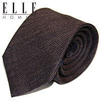 [ELLE HOMME] 엘르옴므 실크넥타이 - 와이드헤링본 브라운 8cm
