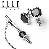 [ELLE HOMME] 엘르옴므 넥타이핀/커프스 세트-파인