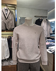 POKR1302솔리드 조직물 라운드니트