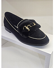 바바라 BBF554 스웨이드 퍼 로퍼 단화