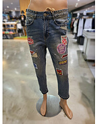 스크레치 와펜 데님 바지 JL0DPM731