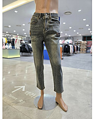 기모 곰와펜 베기 데님팬츠  JP4DPM743