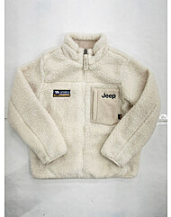 키즈 뽀글이 반넥 집업 KN4TZU402 블랙 아이보리