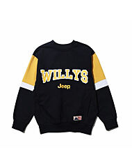 윌리스 컬러블록 맨투맨 KM1TSU842 네이비 아이보리 2색상