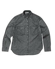 워시드빈티지 와이드카라 데님셔츠 m-acsh68bk