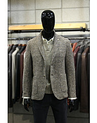 이태리직수입 스트레치울블랜드 베이지체크캐주얼자켓 f-icjk54be