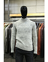 이태리직수입 아이보리베이지 프리미엄울블랜드 하이넥골지니트 f-anit68br