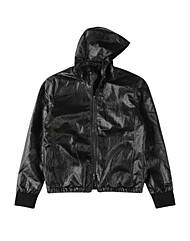 블랙에코레더 인조가죽후드블루종 m-gpjp56bk