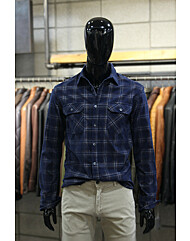 네이비체크 슬림핏 코듀로이셔츠 d-gcsh67na