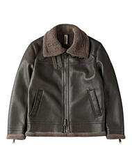 에코레더 카키브라운 B3인조무스탕점퍼 m-gcjp52br