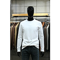 소프트터치기모스판 아이보리화이트 라운드넥긴팔티 d-gtee64iv