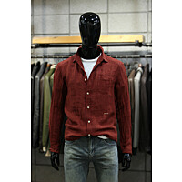 워시드빈티지 슬림핏 레드린넨셔츠 d-qcsh19red