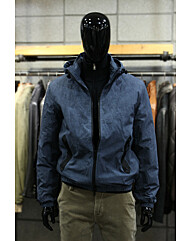 워시드코튼 빈티지블루 후드패딩점퍼 m-gcjp68bl