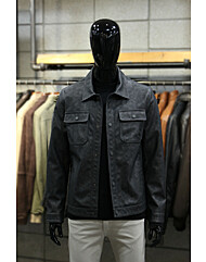 에코레더차콜 인조가죽빈티지트러커자켓 m-ipjp62ch