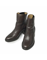 [중고] 230mm Brown Leather Ankel Womens Boots PC0222 SH00058