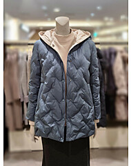 소고 TI4FA06 후드니트배색 오리패딩