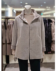 소고 니트넥 울혼방하프재킷TI4HA12