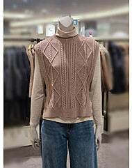 소고꽈배기패턴 니트조끼AJ4VA02