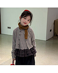 [예약발송] 프릴 캉캉 스트라이프 가디건 세트 R14949