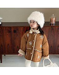 [예약발송] 스노우 자수 스웨이드 자켓 R15463