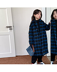[예약발송] 체크 더블 롱 코트 R15492
