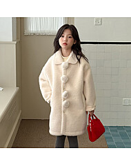 [예약발송] 스웰 방울 퍼 코트 R15482