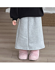 [예약발송] 베이직 면 기모 스커트 R15618