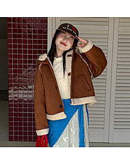 [예약발송] 리노 스웨이드 뽀글이 후드 자켓 R15671