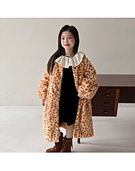 [예약발송] 레오파드 퍼 셔링 롱 코트 R15665