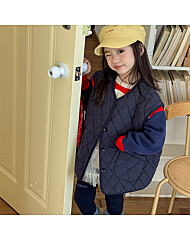 [예약발송] 레터링 퀼팅 조끼 R15870