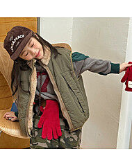 [예약발송] 와일 리버서블 퀼팅 퍼 조끼 R15862