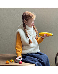 [예약발송] 젤리 터틀넥 뽀글이 조끼 R15832