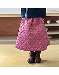 [예약발송] 하트 퀼팅 에이라인 스커트 R15988