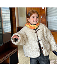 [예약발송] 하트 버튼 퍼 자켓 R15979