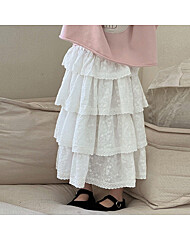 [예약발송] 아린 자수 캉캉 롱 스커트 R16605