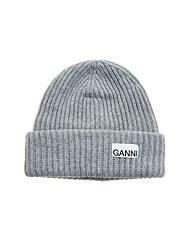 (가니) A4429 921 FW25 공용 로고 라벨 울 비니