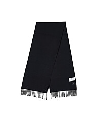 (휴고보스) 50517218 001 FW25 남성 로고 패치 울 머플러