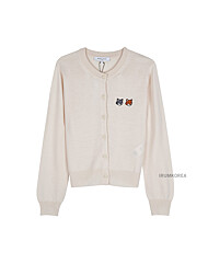 [메종 키츠네] OW051CFKT1036 P702 FW25 여성 더블 볼드 폭스 가디건