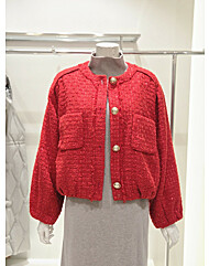 [발렌시아]라운드 카라 트위드 자켓 24AGJ47