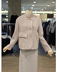 [발렌시아]하이넥 포켓 트위드 누빔 자켓 24AMJ17