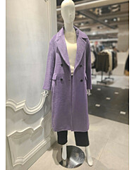 [발렌시아]카라 더블버튼 알파카 롱 코트 24AMH17