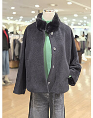 [발렌시아]하이넥 수리알파카 코트 23BMH27