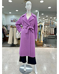 [발렌시아]카라 벨티드 알파카 롱코트 24BMH27