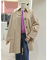 [발렌시아]카라넥 캐시미어 혼방 울 코트 24AGH24