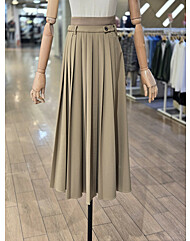 [발렌시아]플리츠 카고 롱 스커트 247MS13