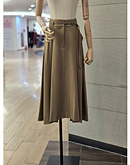 [발렌시아]벨티드 밴딩 플레어 롱스커트257GS29